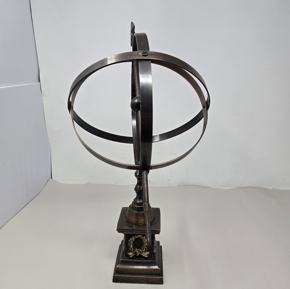 Armillary Metal Sphere Copper Brown Color Celestial Globe Rings Arrow Equator - Picture 2 of 8